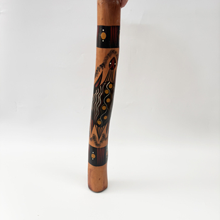 重磅美国 迪吉里杜管乐器didgeridoo 传统手绘动物形象