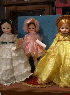 西洋古董70年代大号亚历山大娃娃带手牌原盒睡美人等35cm高