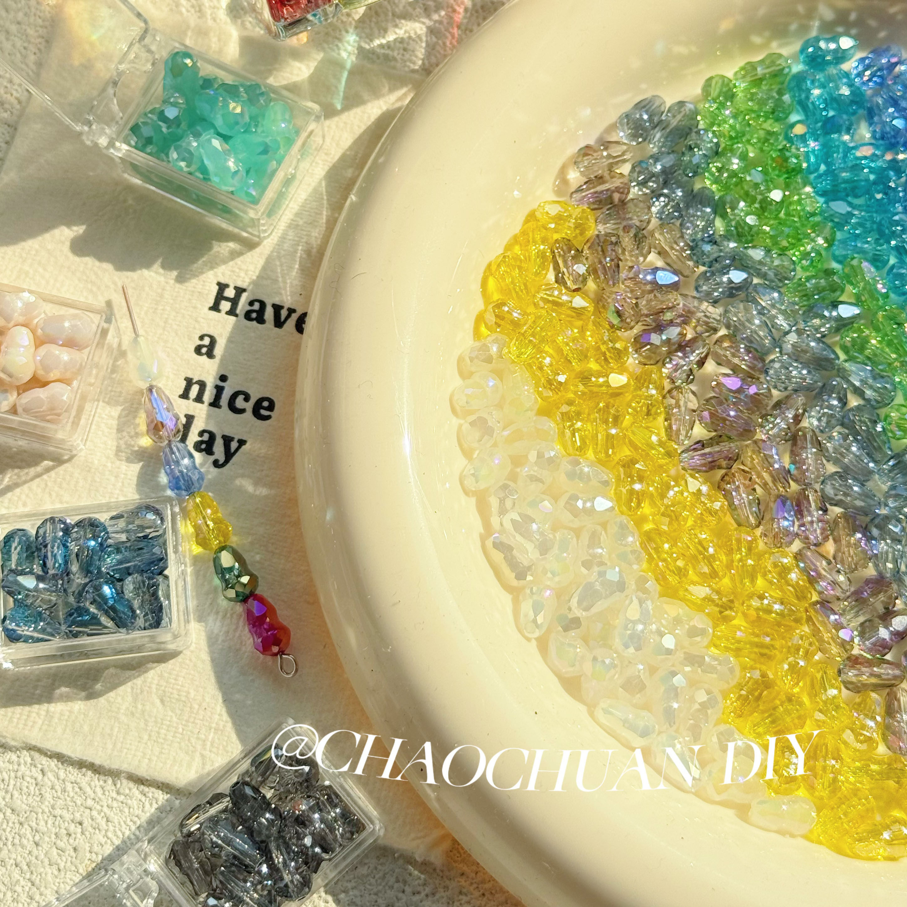 葫芦水晶玻璃珠手工制作服饰配件