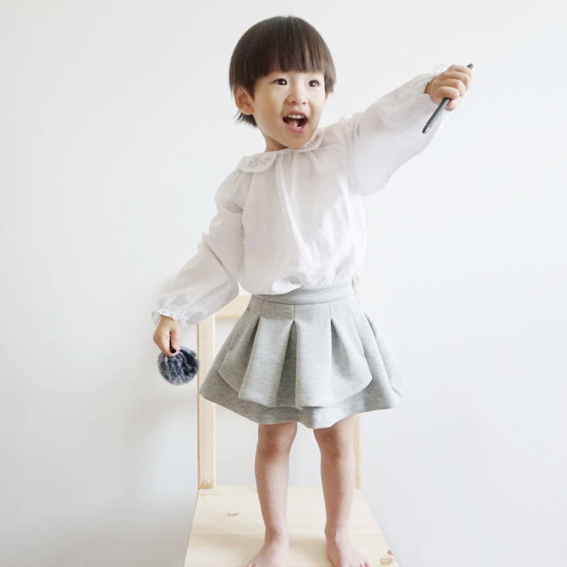 BB-THREE 2019女童秋装新款女宝宝刺绣彼得潘娃娃领棉麻上衣衬衫在类目 童装/婴儿装/亲子装, 衬衫中 - 来自Buy2taobao.com提供专业的淘宝代购服务