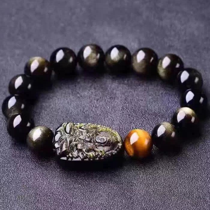 天然金耀石大日如来手链  属羊属猴本命佛 生肖羊猴守护神