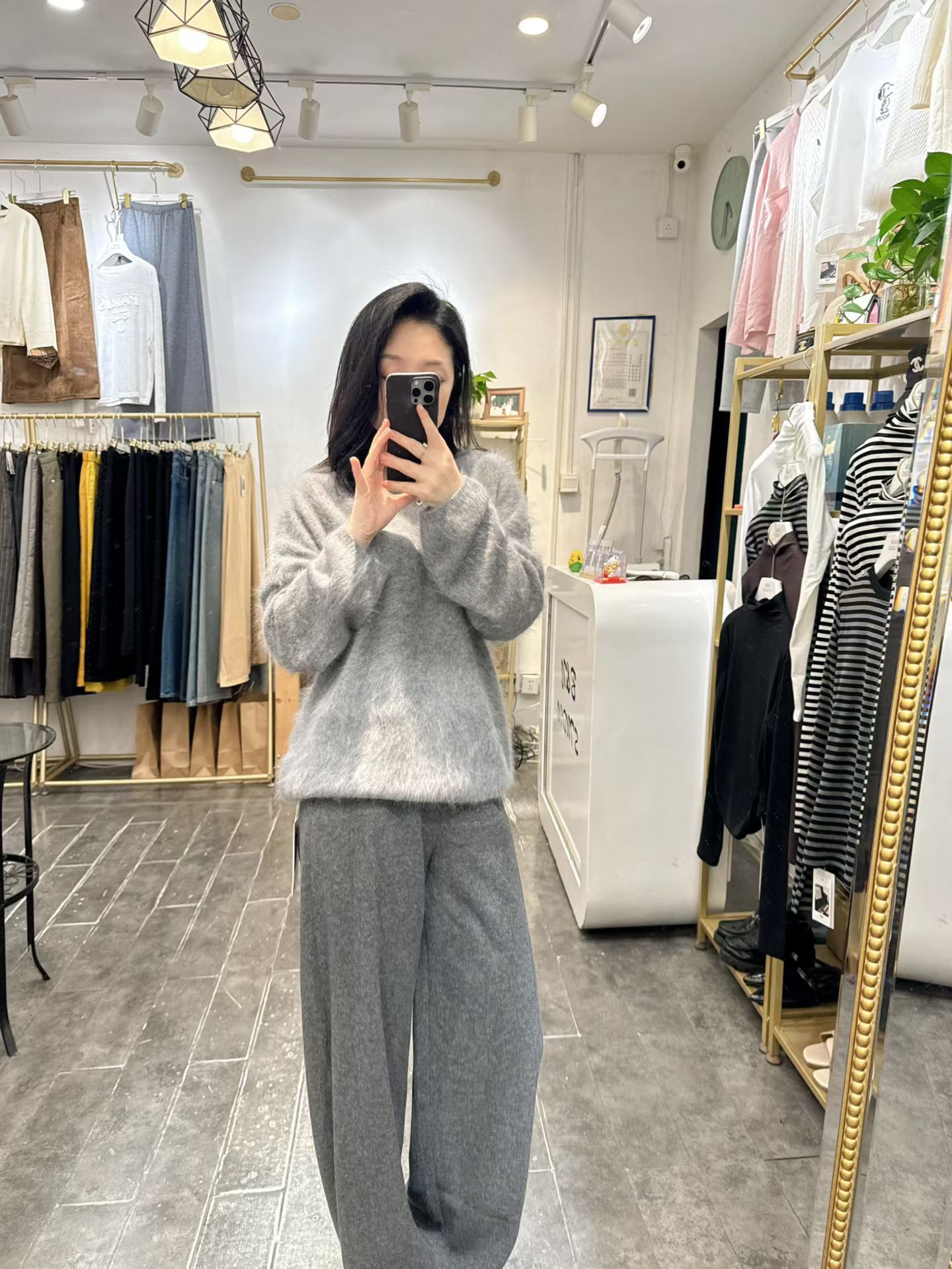 2025秋冬新款韩版宽松显瘦百搭圆领长袖针织衫女休闲毛衣