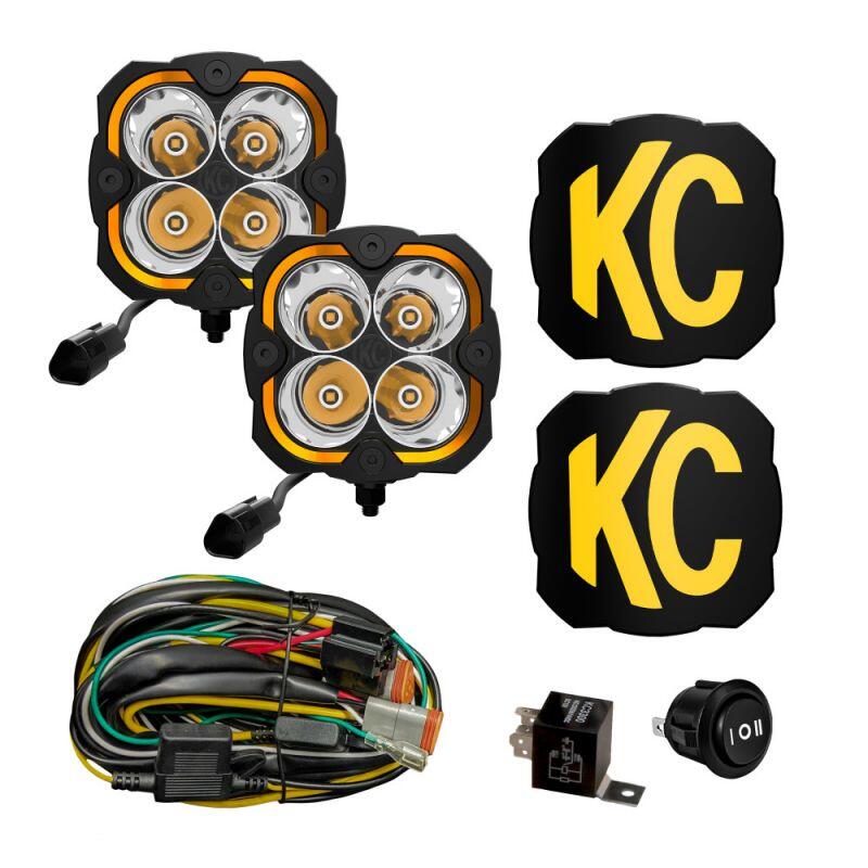 美国进口KC Hilites FLEX ERA® 4高功率80W LED越野辅助灯A柱灯