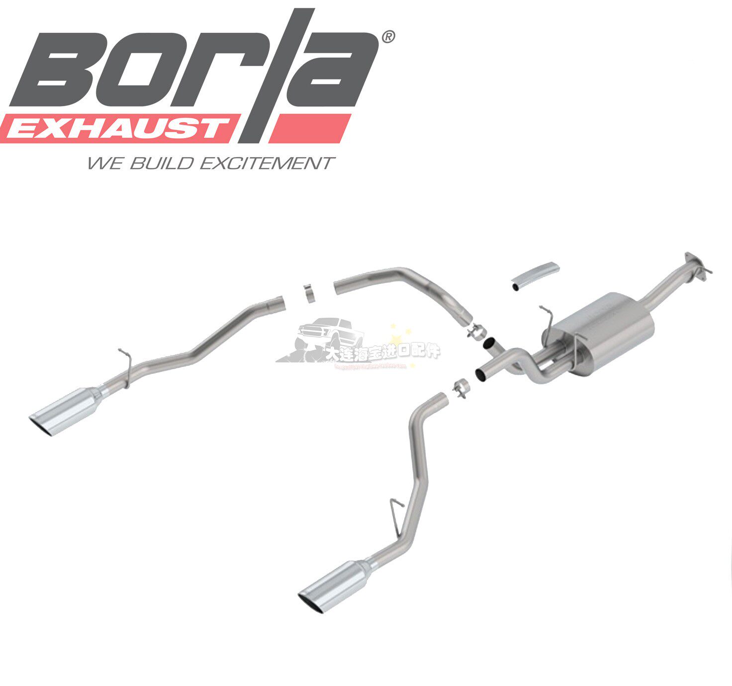 美国进口正品BORLA博拉排气系统套件适用19-23道奇公羊RAM 1500