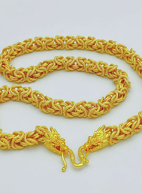 光珠越南沙金项链男龙久不掉色