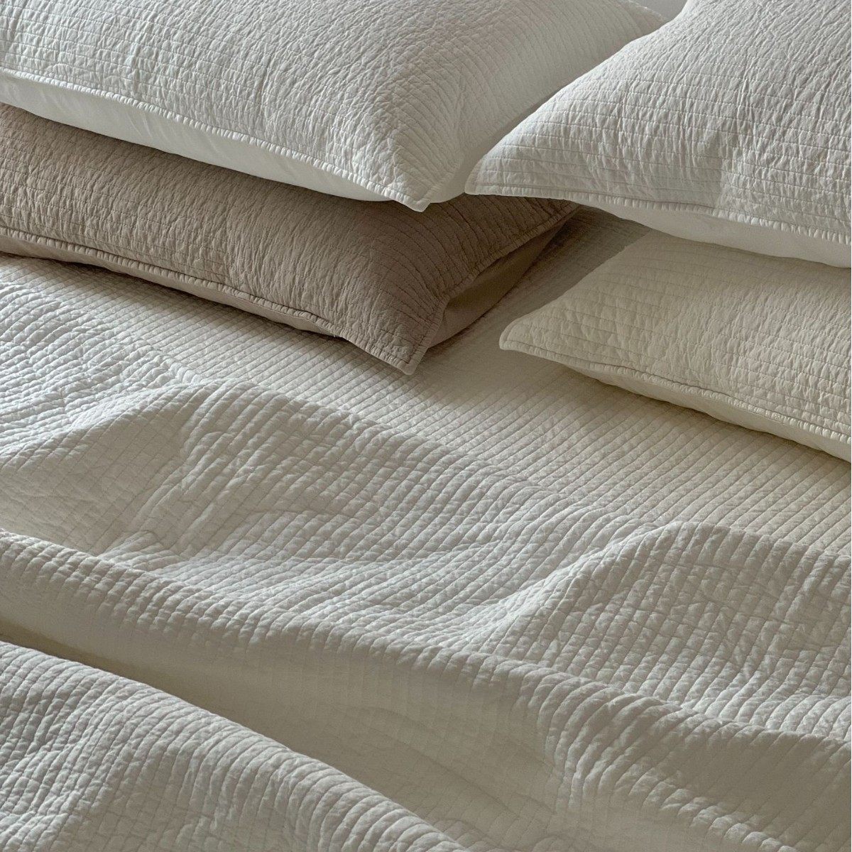 MaxHome 外贸 | 韩国全棉绗缝薄被床盖纯棉厚床单酵素砂洗 三件套,床上用品,床盖,淘宝优惠券,粉丝福利购,淘宝优惠卷