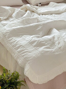 Awensy 店主自留夏季bi入出口韩国砂洗60支全棉空调被绗缝一体被