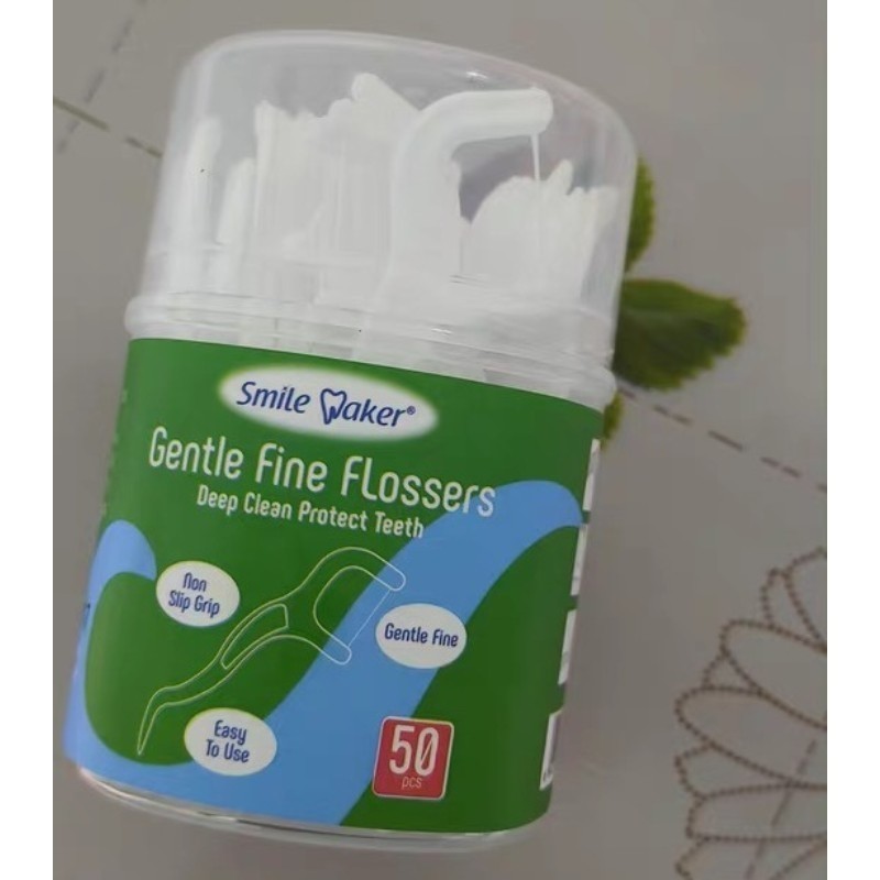 Smile Maker思美客纤细牙线棒儿童专用扁线一次性牙签家用剔牙线