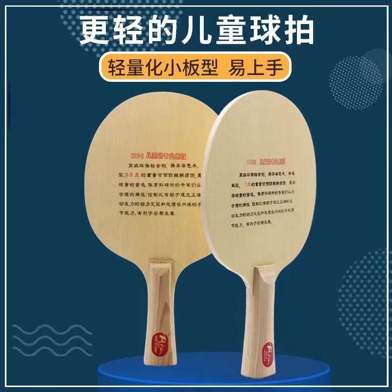 拍里奥乒乓球拍儿童初学专用纯木