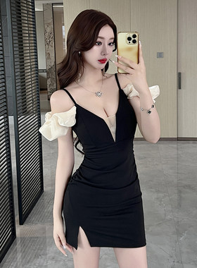 性感连衣裙短裙按摩技师工作服