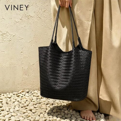 Viney编织包包女款2026新款女包夏季腋下单肩包大容量通勤托特包