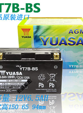 YUASA汤浅YT7B-BS GS GT7B勁戰3 4 5 6 7躍馬X125電池AGM启动电瓶