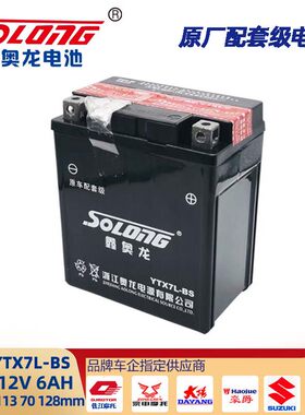 鑫奥龙YTX7L-BS钱江追QJ150-31B幼狮150/250小黄龙摩托电瓶电池