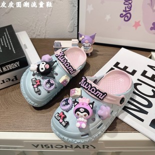 儿童拖鞋女童夏季2026新款女孩洋气洞洞鞋女款小孩外穿时尚凉拖鞋