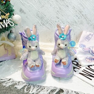 女童雪地靴女款2025新款冬季防水防滑儿童东北大棉鞋加绒加厚保暖