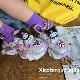 女童高颜值运动鞋网面透气2026新款春秋季儿童炸街老爹鞋女款网鞋