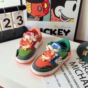 儿童男款运动鞋2026新款春季男童低帮鸳鸯鞋春款男宝板鞋皮面防水