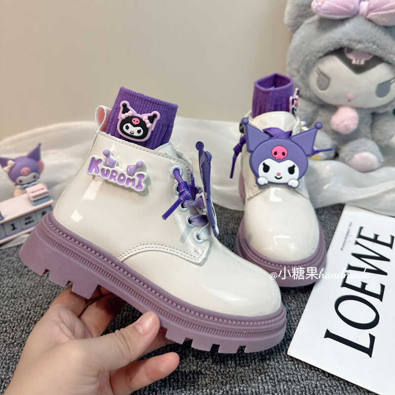 短皮靴加绒2024秋冬新款儿童百搭