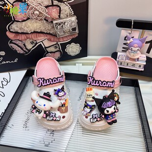 女孩洞洞鞋女童2026新款夏天外穿防滑宝宝夏日幼儿拖鞋女宝儿童鞋