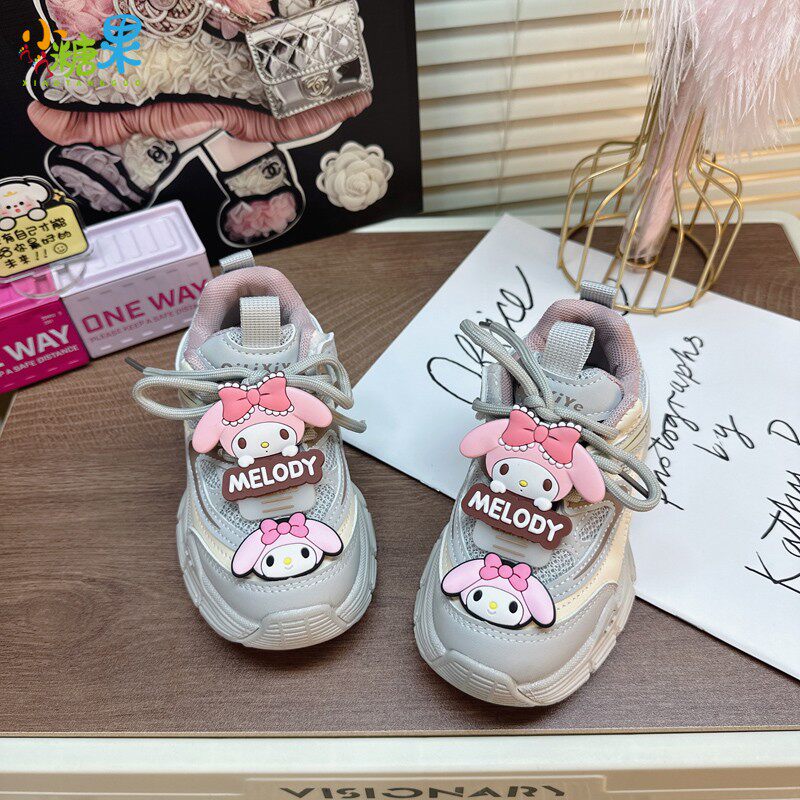 2026新款春季女童老爹鞋网面透气女儿童运动鞋女款小朋友鞋子女孩