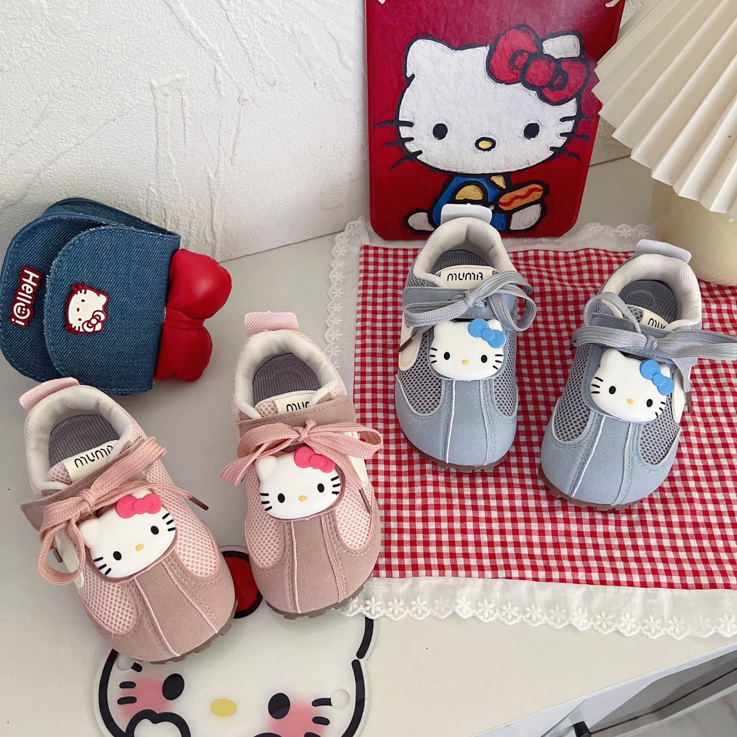 女童德训鞋网面透气2026新款休闲鞋儿童轻便运动鞋软底春款阿甘鞋