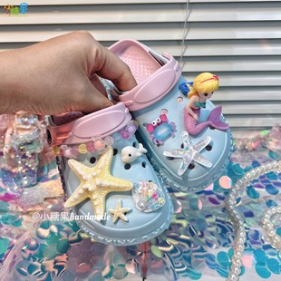 儿童美人鱼海星户外洞洞鞋女款小童女大童外穿高颜值夏款沙滩拖鞋