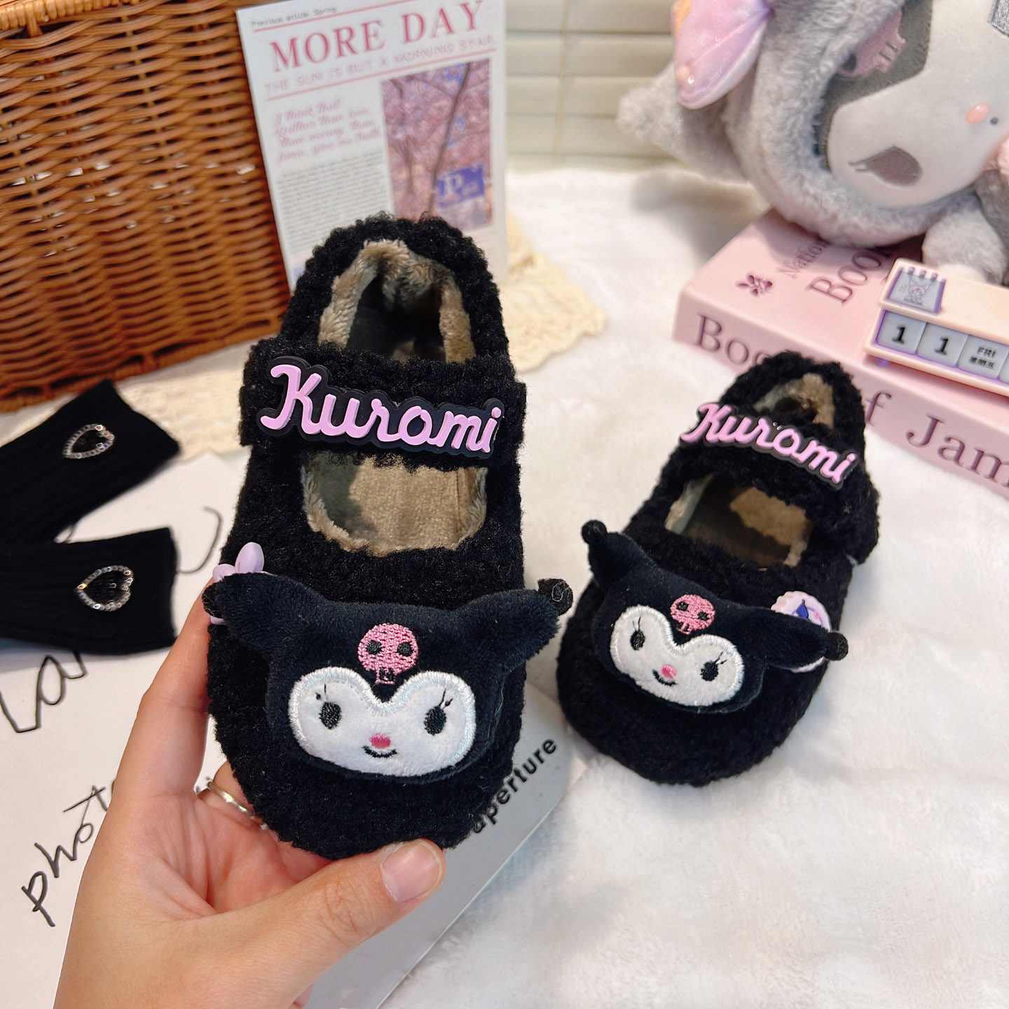 冬季新款儿童宝宝黑色毛毛鞋外穿勃肯棉鞋加绒豆豆鞋小女孩女童鞋,童鞋/婴儿鞋/亲子鞋,棉鞋,淘宝优惠券,粉丝福利购,淘宝优惠卷