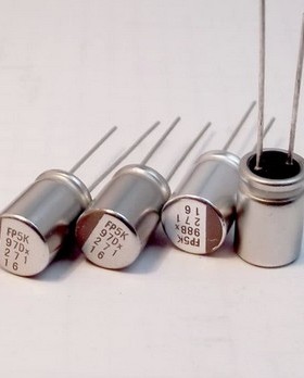 日本富士通固体电容 固态电解 270UF16V代替 220UF 铜脚