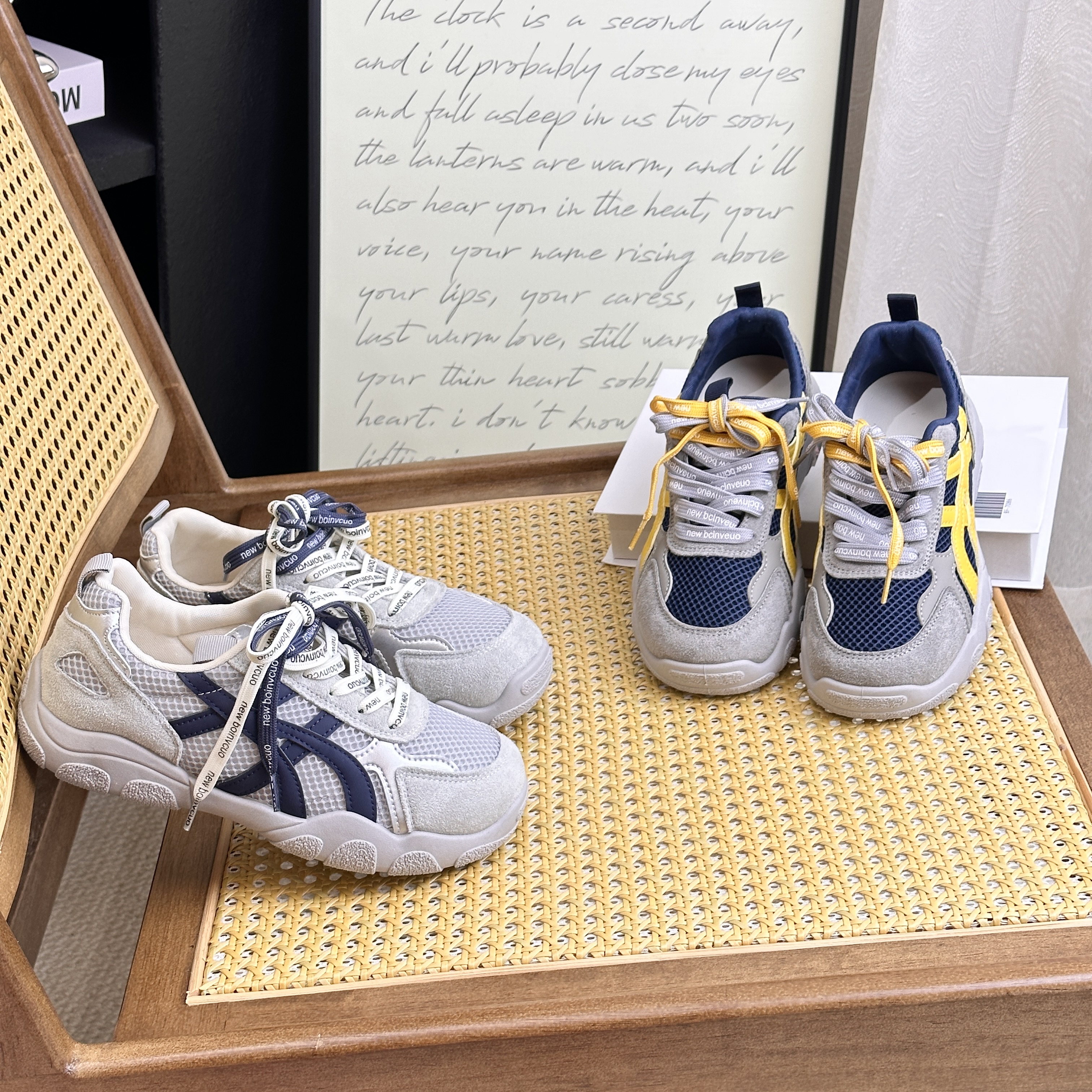 小众设计感网面鞋女款2025春季