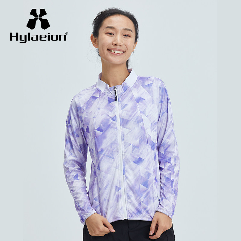 Hylaeion热带雨林户外休闲春季几何印花拉链开衫女装薄款针织外套