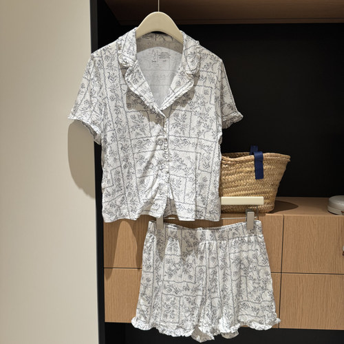 外贸自留款美国轻奢JOIE柔软垂感天丝莫代尔家居服睡衣套装