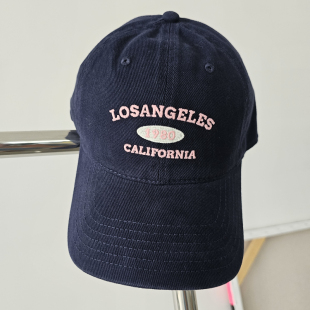 ins风 0.1KG 纯棉精致数字立体字母刺绣软顶棒球帽鸭舌帽