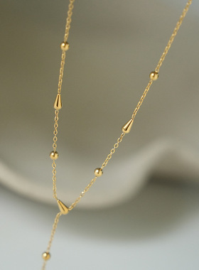 高级感~轻奢优雅时尚通勤水滴几何不怕水钛钢项链