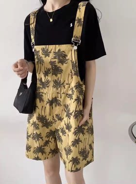包邮！791026#宽松柔软薄款夏季连体背带裤  0.24KG