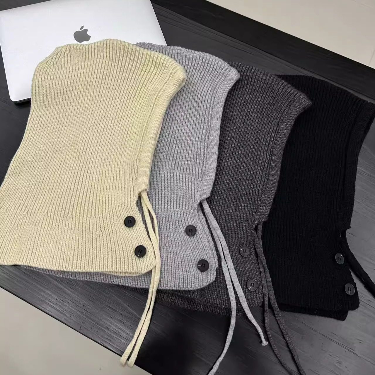 包邮！1225#秋冬抽绳纽扣设计纯色简约针织毛线帽子,服饰配件/皮带/帽子/围巾,帽子,淘宝优惠券,粉丝福利购,淘宝优惠卷