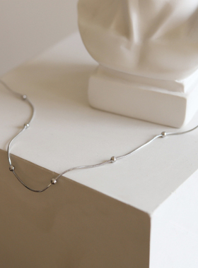 蛇骨圆珠小球项链锁锁骨链