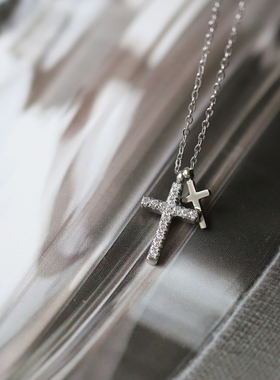 嘻哈百搭时尚十字架项链
