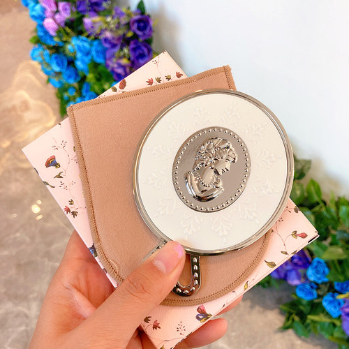 贵妇浮雕手持欧式便携学生化妆镜