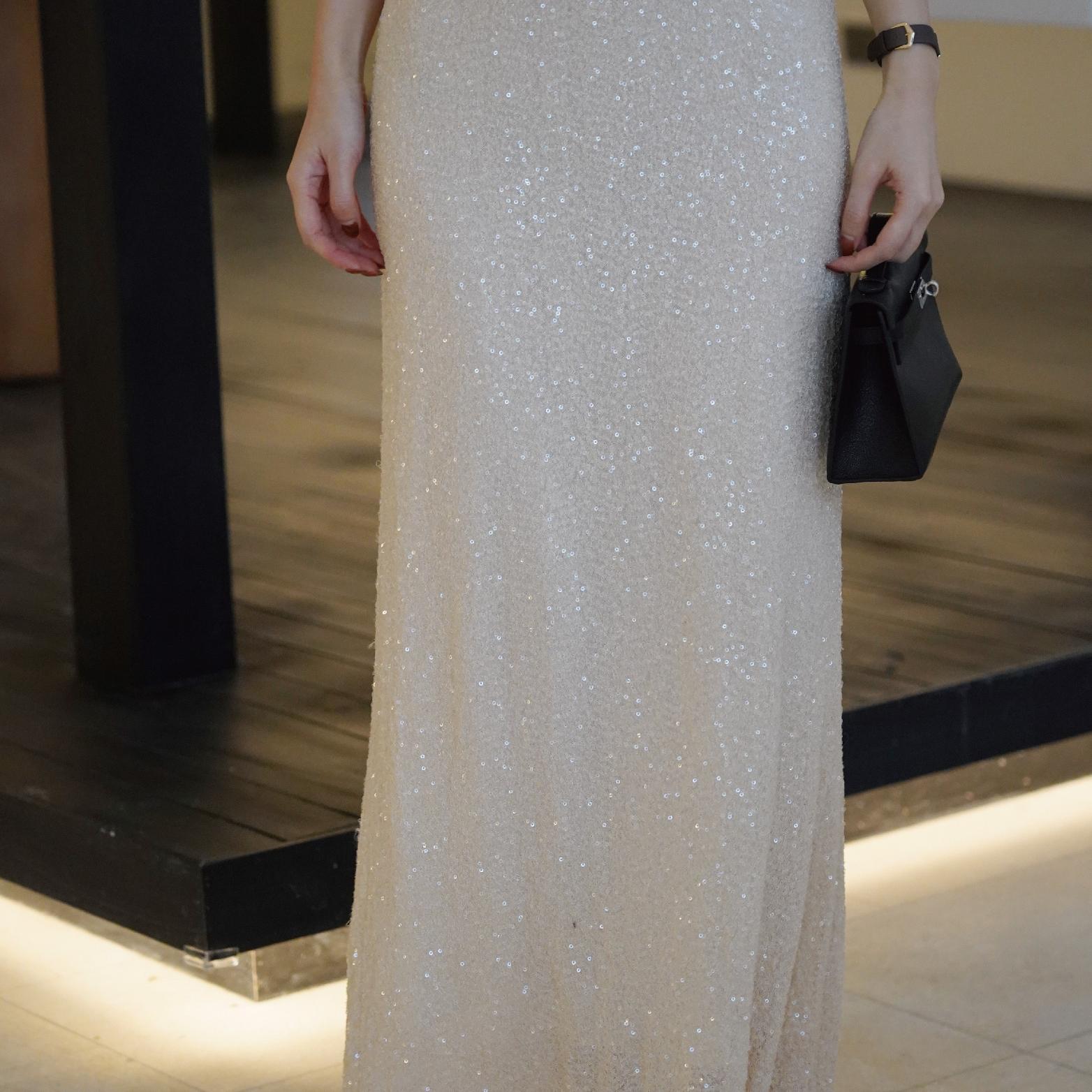 亮片sibleu中长通勤百搭