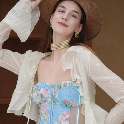 长袖100%聚酯纤维sibleu系带