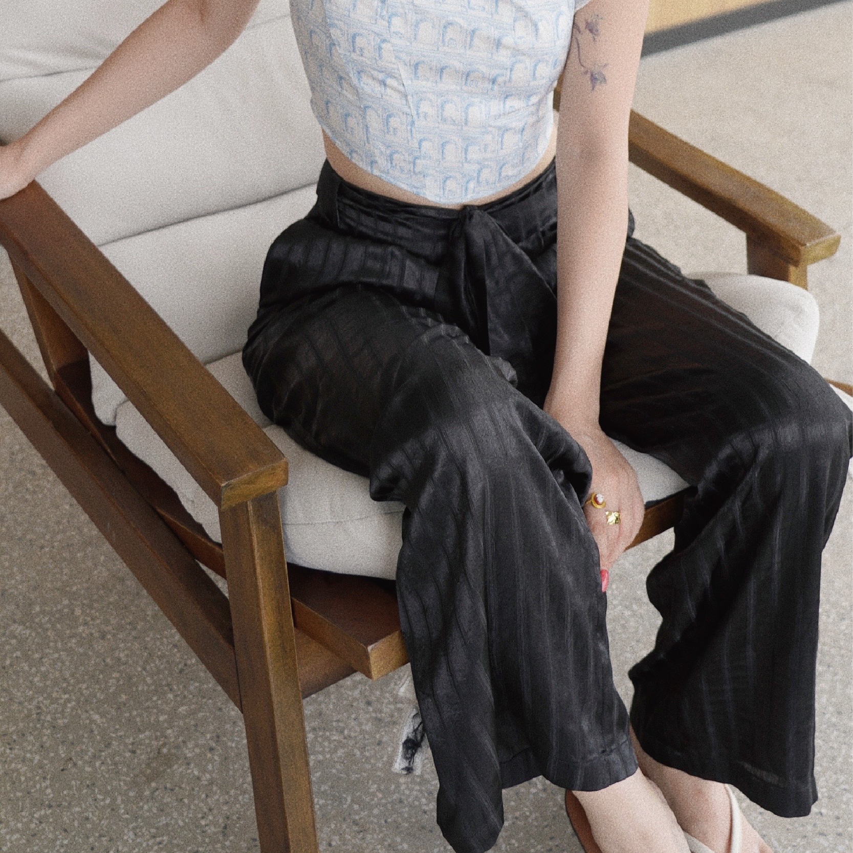 高腰sibleu休闲长裤小众