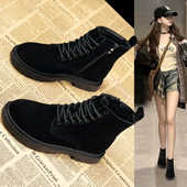 女靴厚底黑色冬季 真皮马丁靴靴子女女款 女靴短靴2026新款 冬天女士