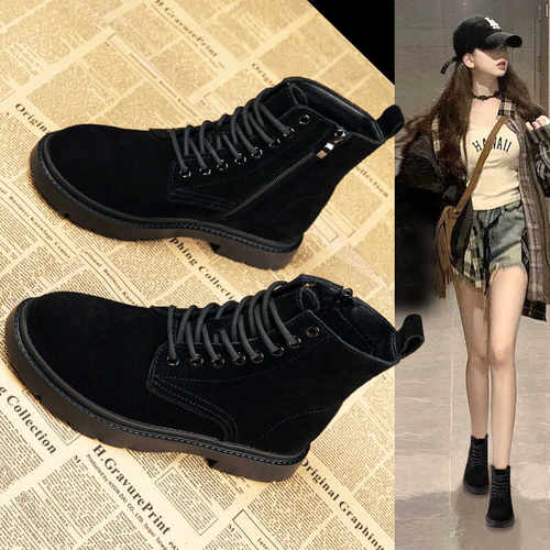 爆款真皮~马丁靴女短靴2025新款