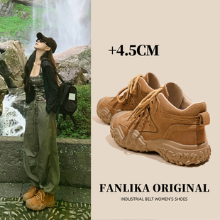 真皮户外透气登山鞋马丁靴女2026新款防滑防水女士徒步沙漠靴春季