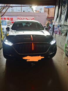 红旗H5/HS5/HS7/H9发光标中网标带灯Hs7机盖发光标发动机盖灯改装