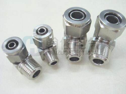 外丝不锈钢快拧英制软管直角弯头