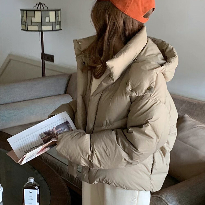 短款羽绒服韩版宽松面包服女冬季