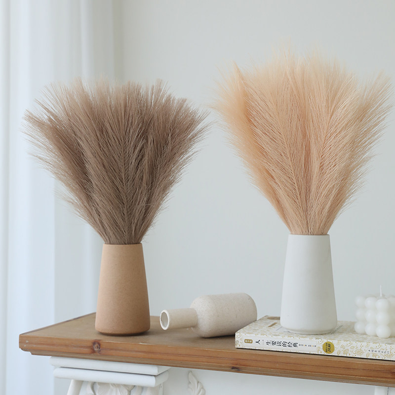 芦苇仿真花蒲苇草假花摆设网红客厅餐桌茶几店面柜台摆件ins装饰