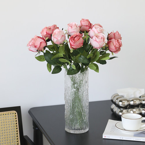 保加利亚玫瑰花仿真花客厅摆设