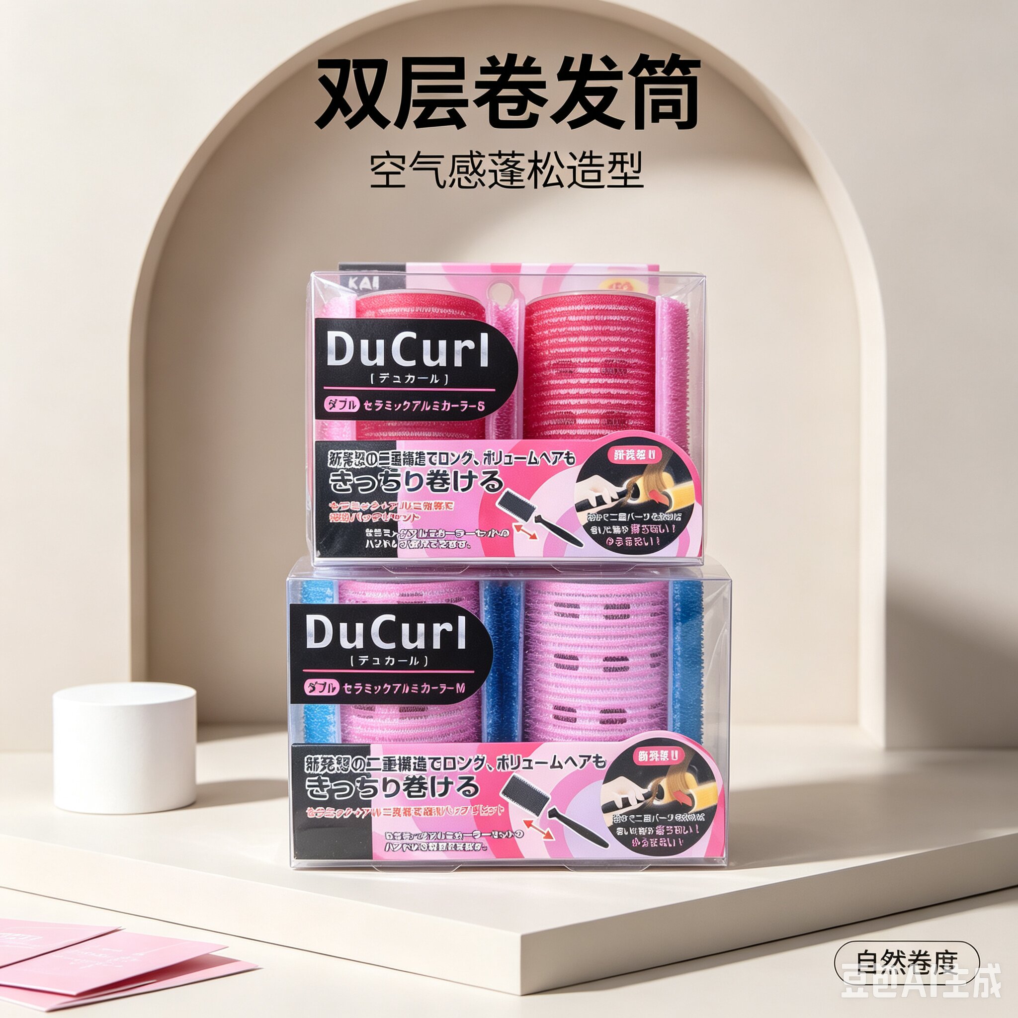 双层自粘不伤发贝印卷发器